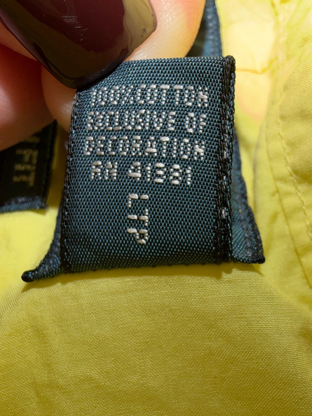 Ralph Lauren Men’s Custom Fit Bright Yellow Button-Down Shirt Size M - Picture 5 of 5